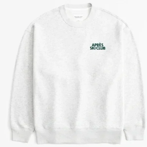 Abercrombie and Fitch Apres Ski Club Crewneck Sweatshirt Small viral - Picture 2 of 6